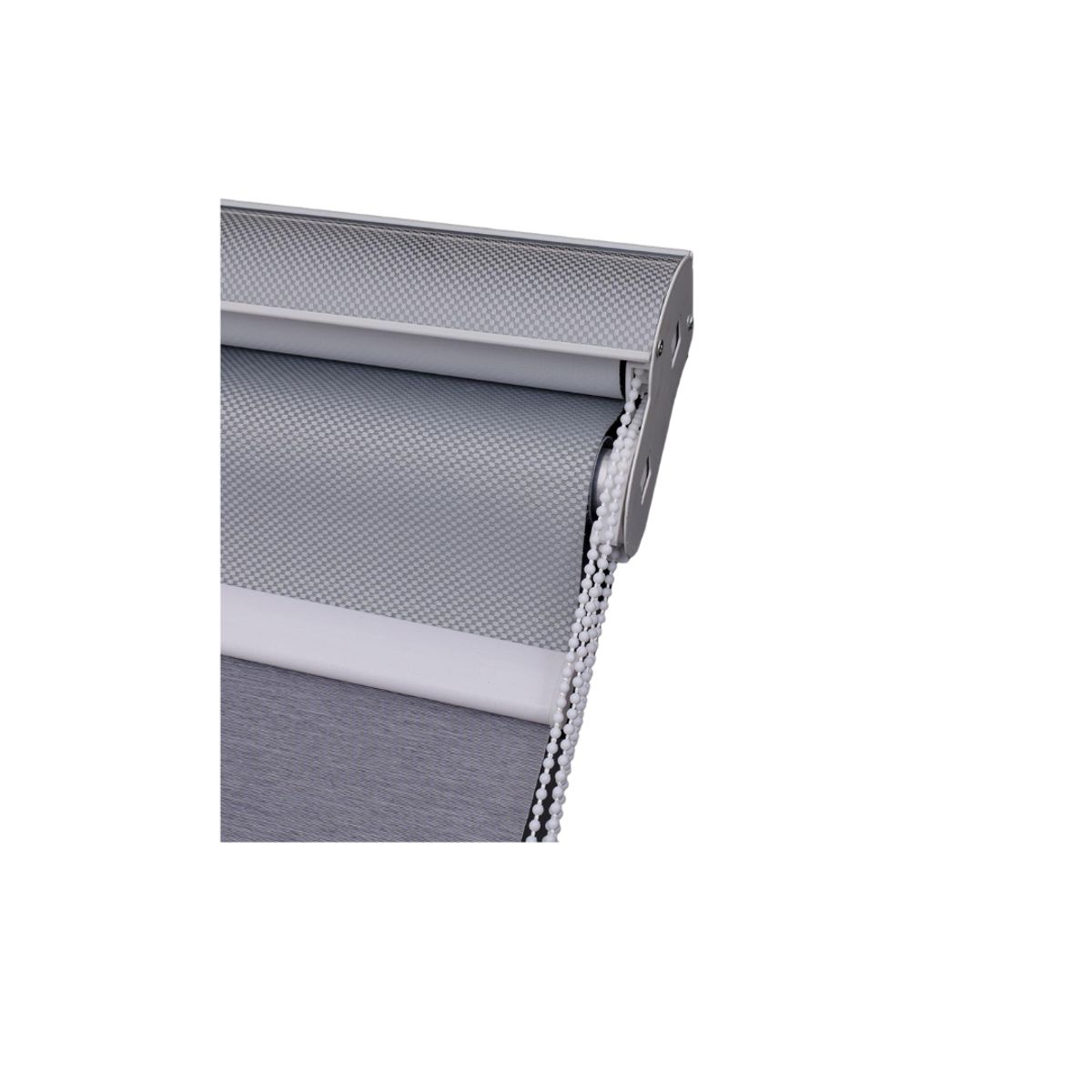 GENERICO - Cortina Roller Blackout doble tela con cenefa 160x240 gris