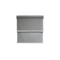GENERICO - Cortina Roller Blackout doble tela con cenefa 200x240 gris