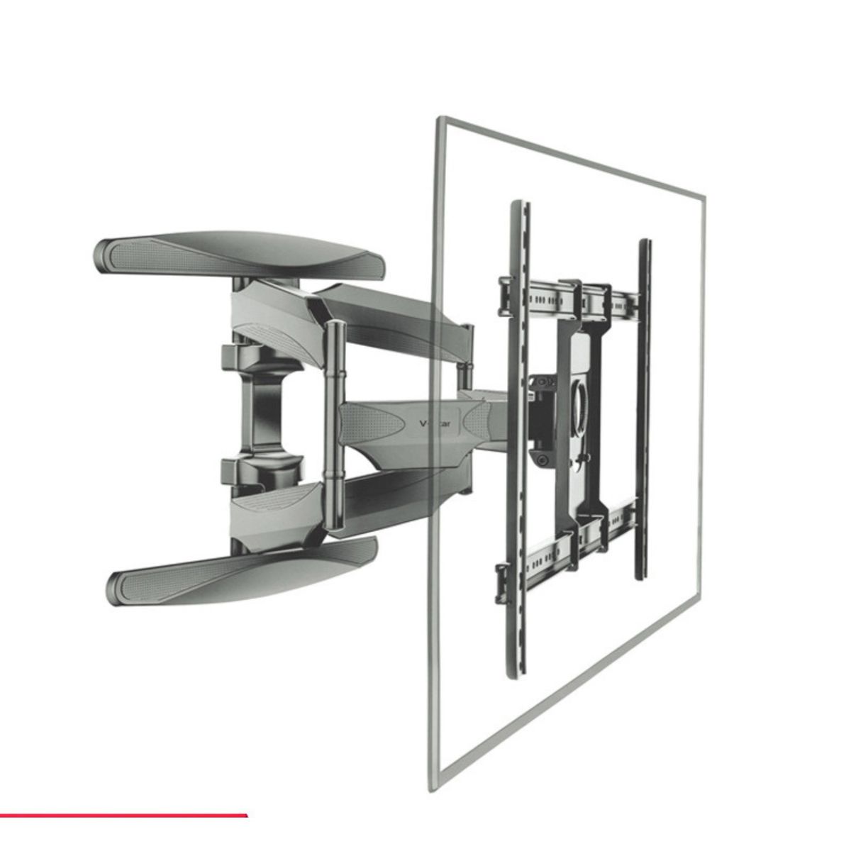 GENERICO - Soporte de TV Articulado Premium - Movimiento Completo de 40" a 80" pulgadas - Carga Máxima 45.5 kg