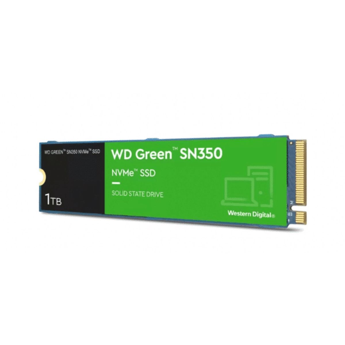 WESTERN DIGITAL - Disco Duro Interno SSD SN350 1TB NVMe M.2 2280 PCIe 3.0 x4