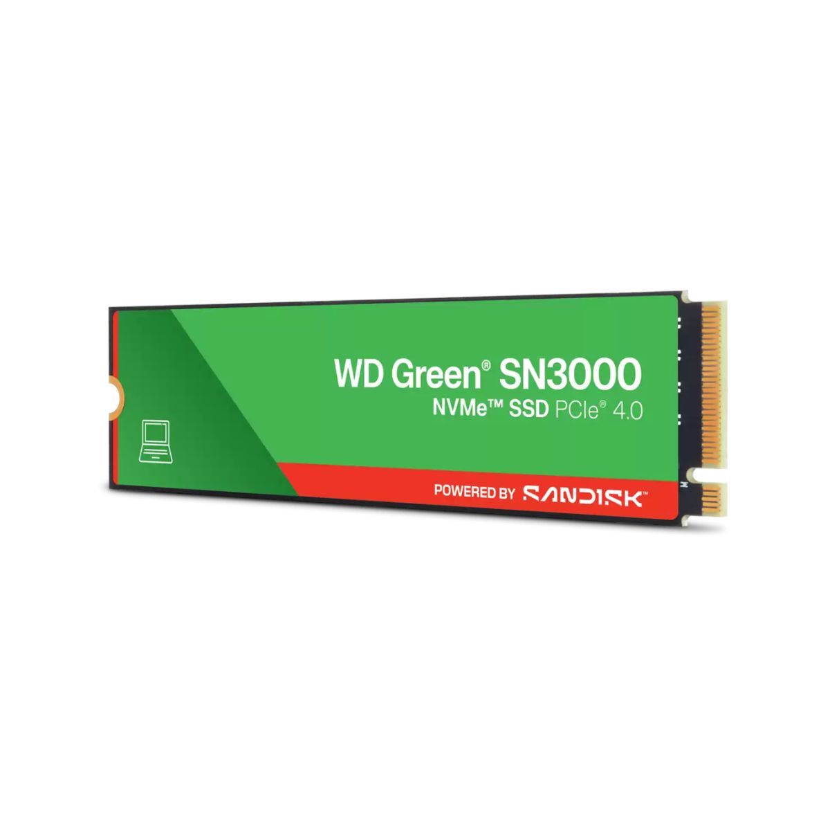 WESTERN DIGITAL - Disco Duro Interno SSD WD Green SN3000 1TB NVMe M.2 2280 PCIe 4.0 x4