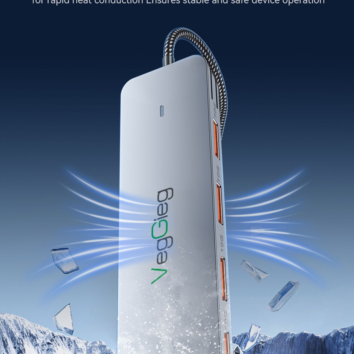 GENERICO - Adaptador Hub Tipo C 3.2 Gen2 2 Usb 2 Tipo C 10gbs VegGieg