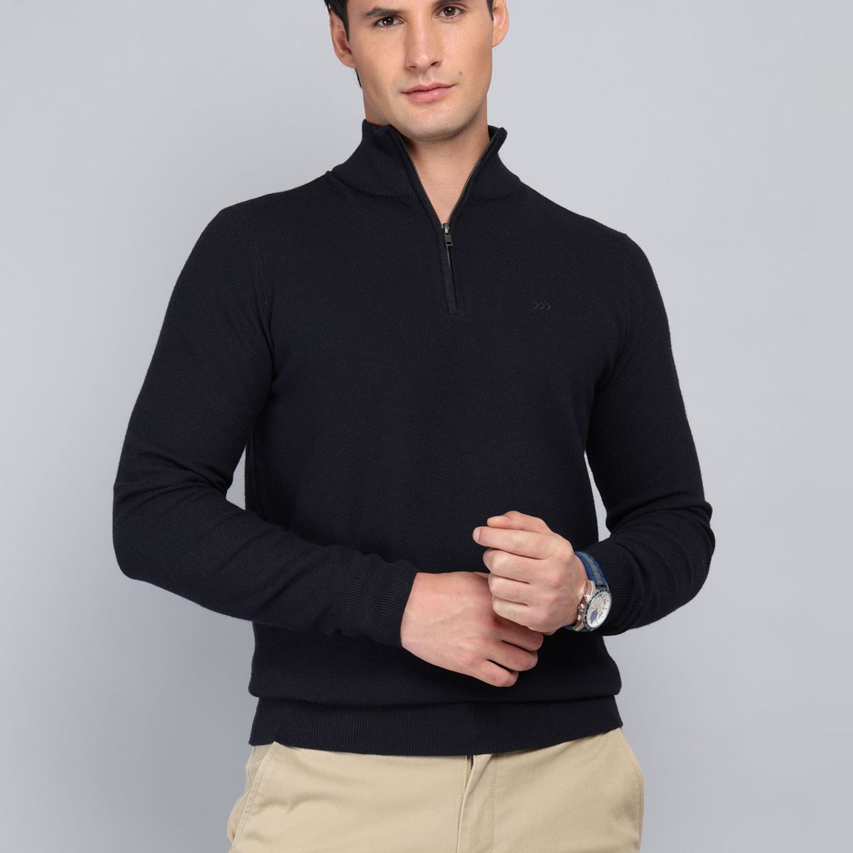 ARROW - Sweater Cuello Alto Regular Fit Azul Marino Arrow ARROW