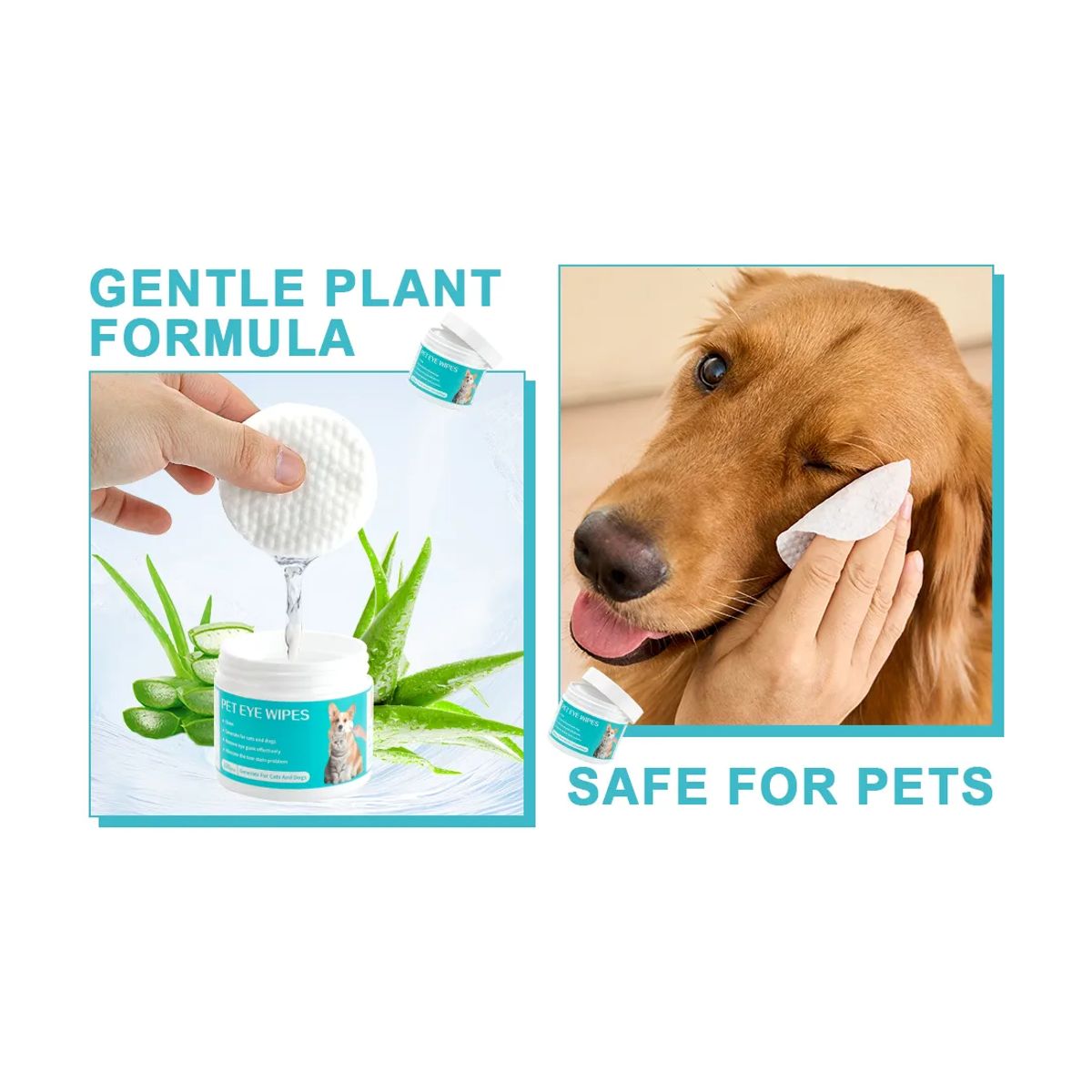 GENERICO - Pet Eye Wipes Toallitas Limpiadoras Ojos Perros Gatos 100 Un