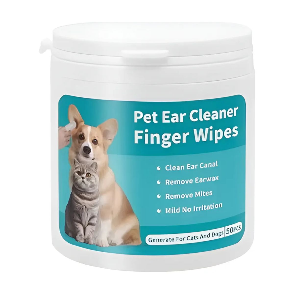 GENERICO - Pet Ear Wipes Toallitas Limpiadoras Oidos Perros Gatos 50 Un
