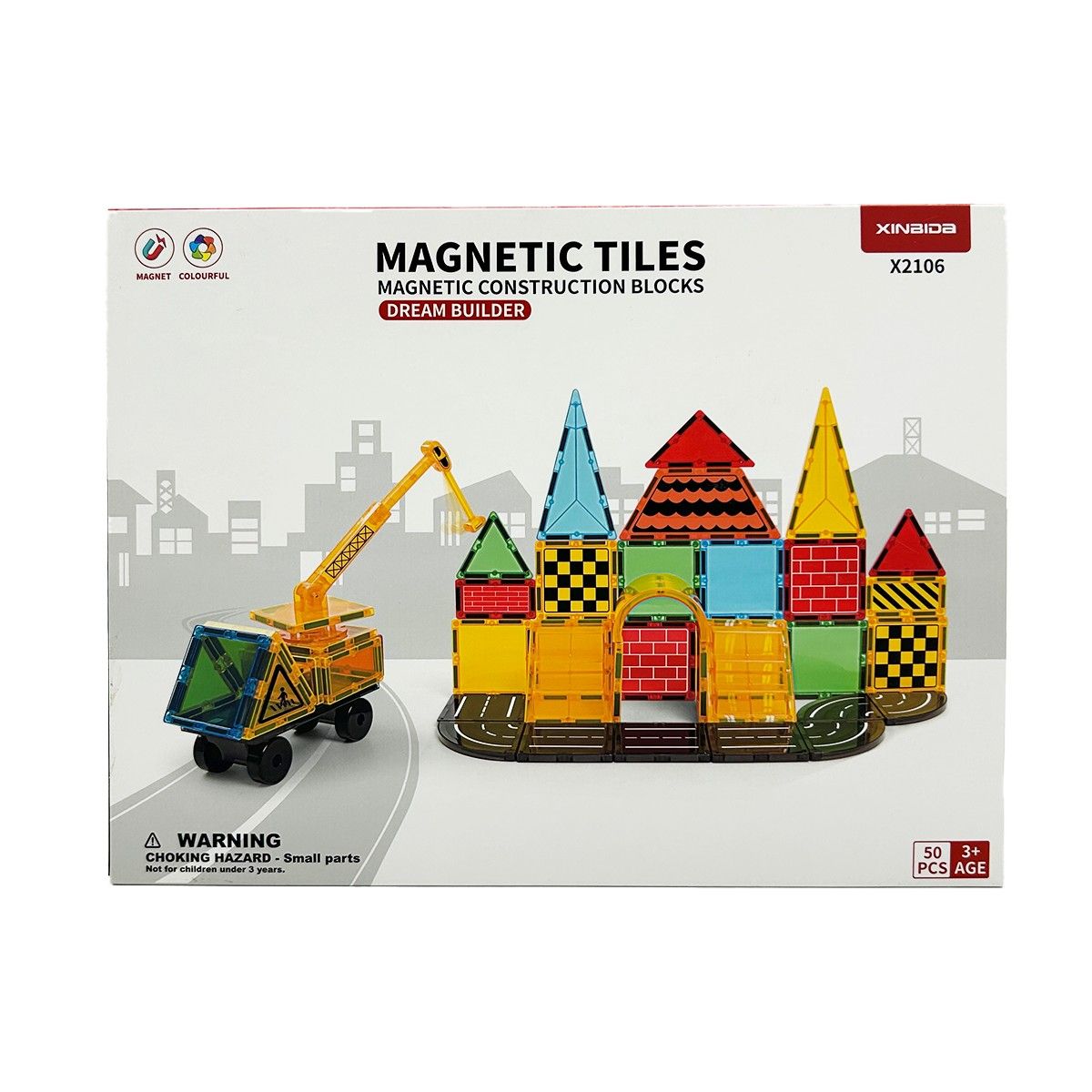 MAGNETICS - Bloques Magnéticos Constructor de Sueños 50pcs Magnetics