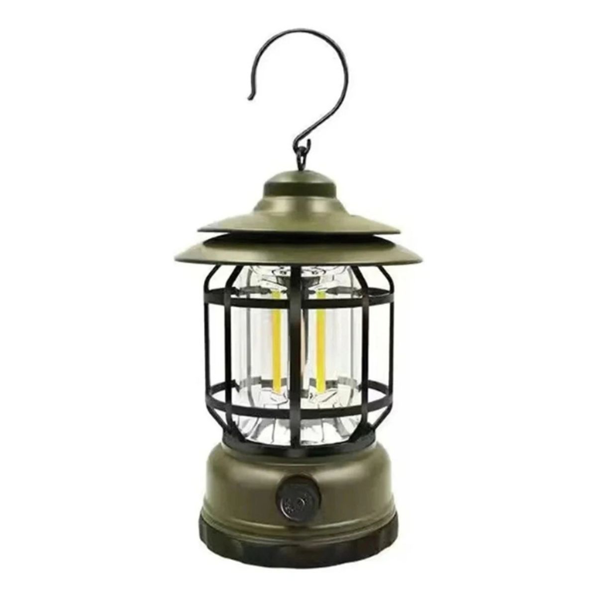 GENERICO - Lampara  Verde Led Camping Vintage Retro Recargable USB