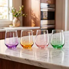 GENERICO - Vasos Vidrios Set Vasos Copas Vino 530 Ml Set 4 Vasos Vidrio Vidrio