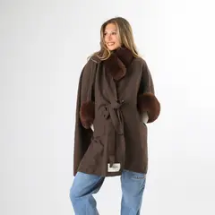 HUMANA - Poncho Mirna Dk Brown