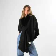 HUMANA - Poncho Pia Black
