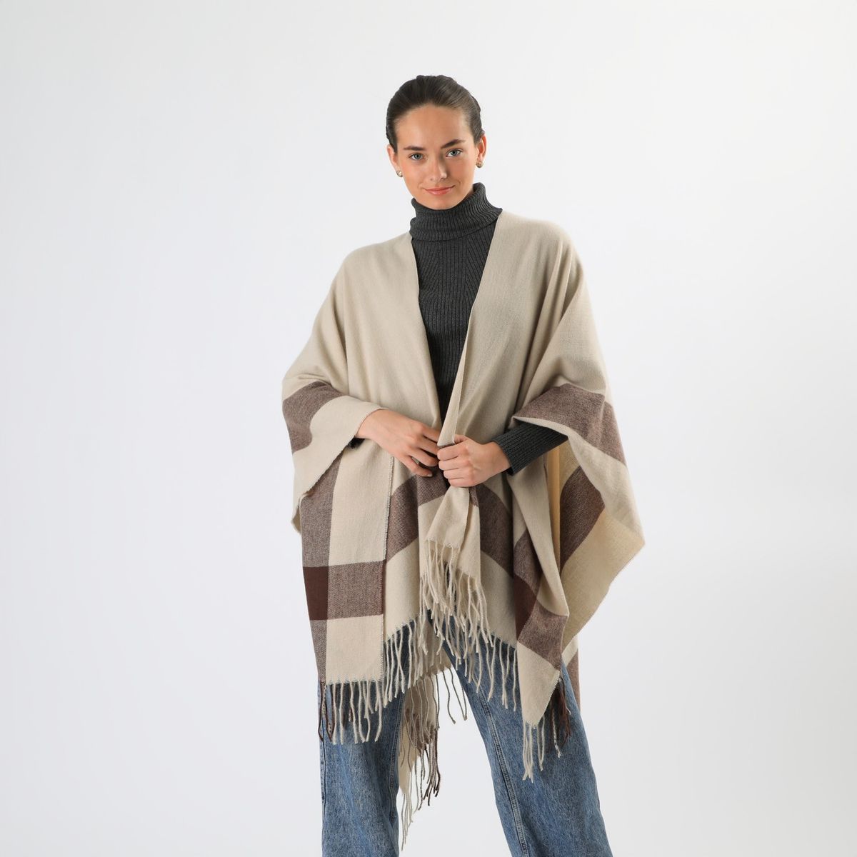 I D - Poncho Esparta Beige I-D