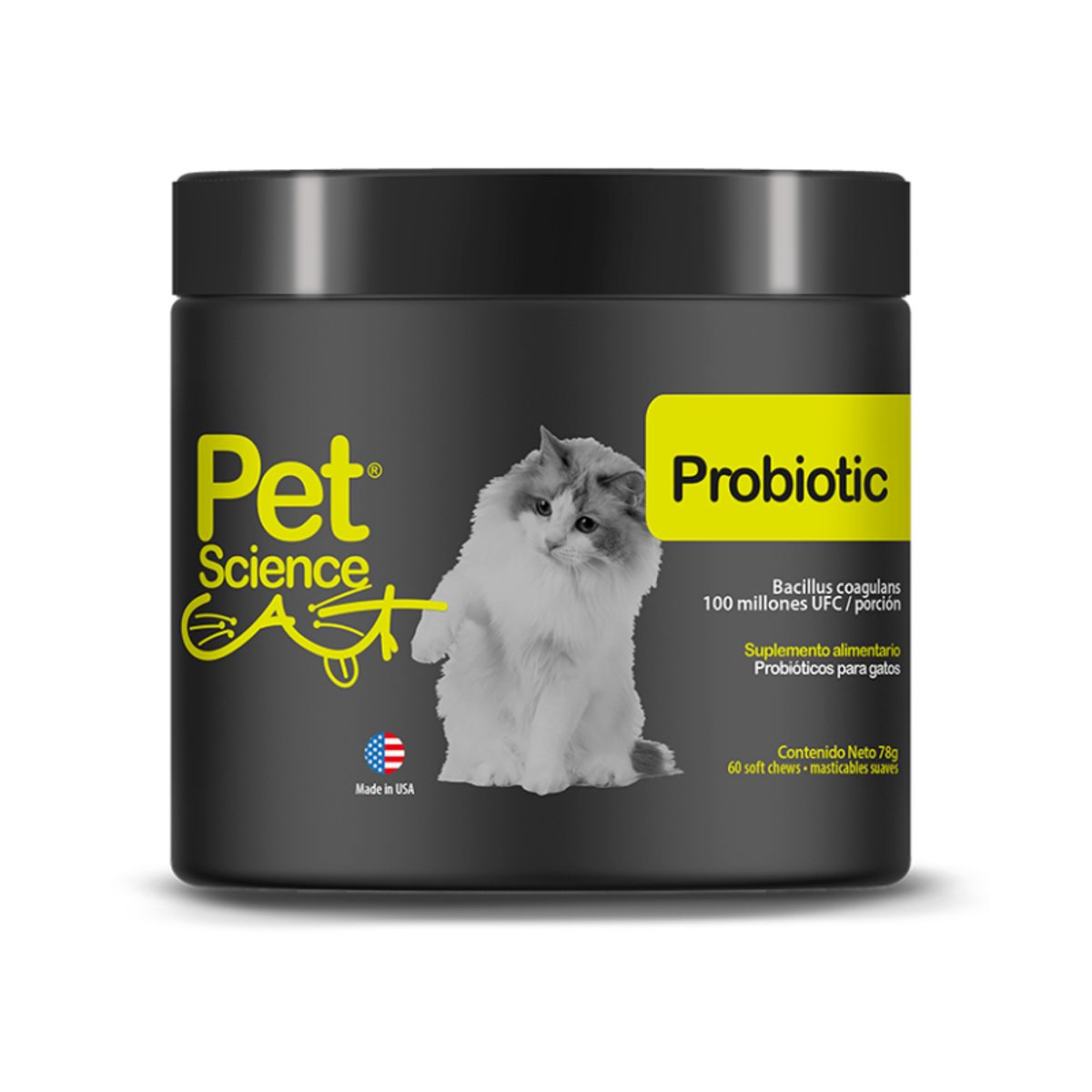 NEWSCIENCE - Probiotic Cat 60 Masticables Petscience / Newscience
