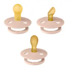 BIBS - Pack de 3 Chupetes - Blush - Talla 1 (0-6 meses)