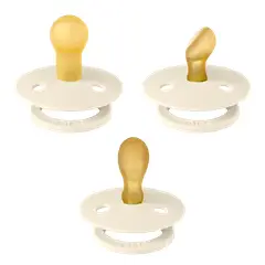 BIBS - Pack de 3 Chupetes - Ivory - Talla 1 (0-6 meses)