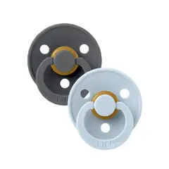 BIBS - Pack de 2 Chupetes - Iron & Baby Blue -