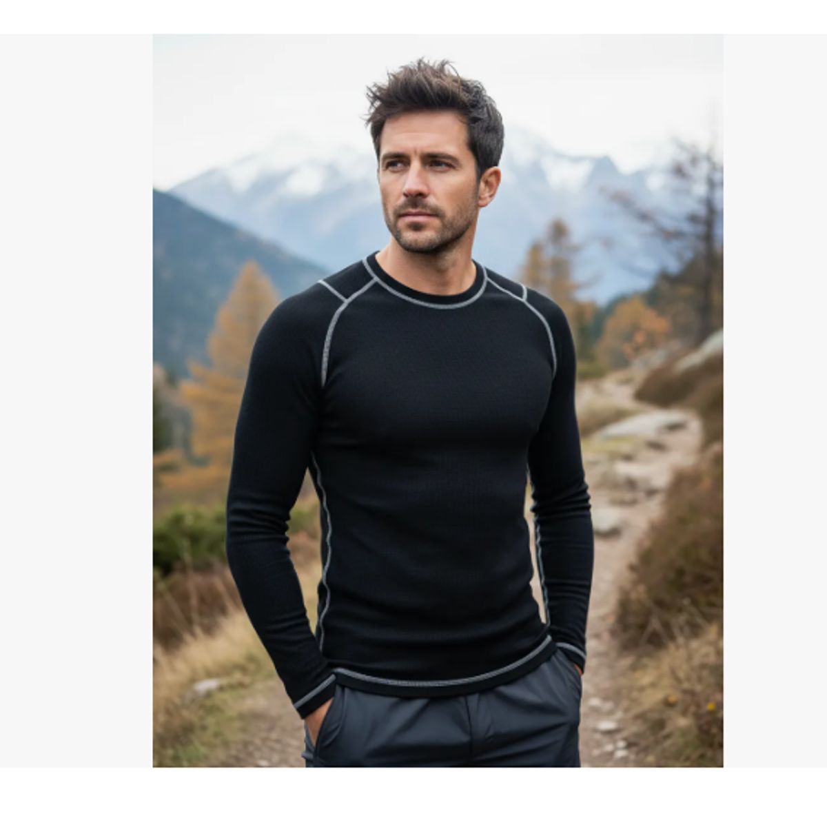 AGW - Camiseta Primera Capa Térmica Hombre Algodón