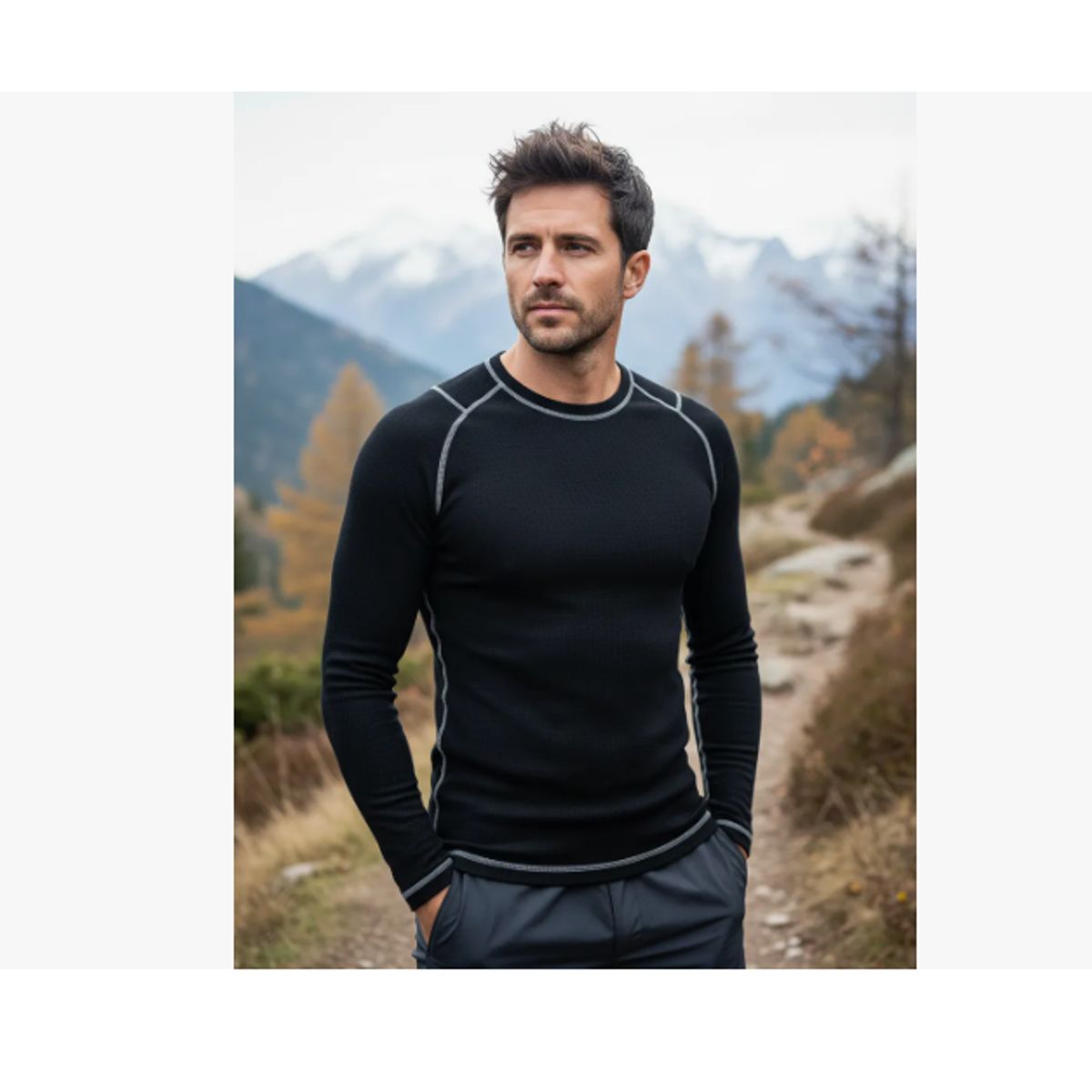 AGW - Camiseta Primera Capa Térmica Hombre Algodón