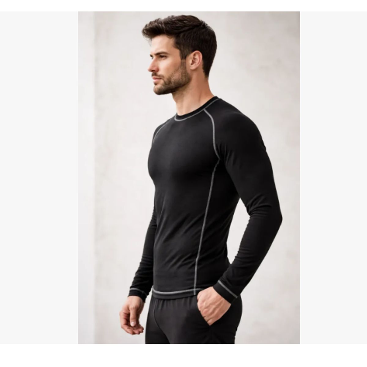 AGW - Camiseta Primera Capa Térmica Hombre Algodón