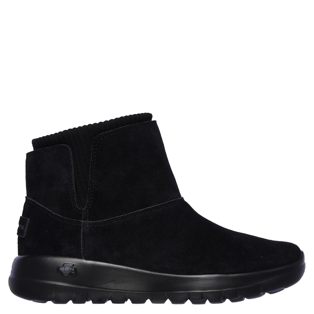 SKECHERS - Botín Mujer Cuero Negro