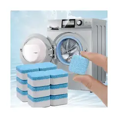 GENERICO - Pack 12 Pastillas Efervescentes Lavar Lavadora Limpieza