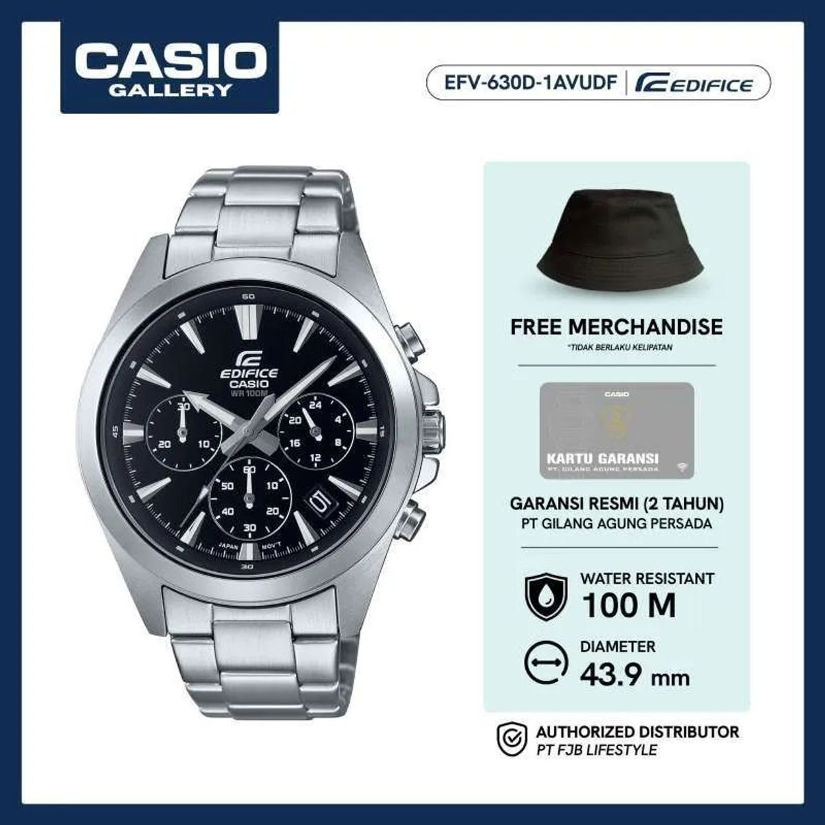 CASIO - Reloj Edifice Hombre EFV-630D-1AVUDF