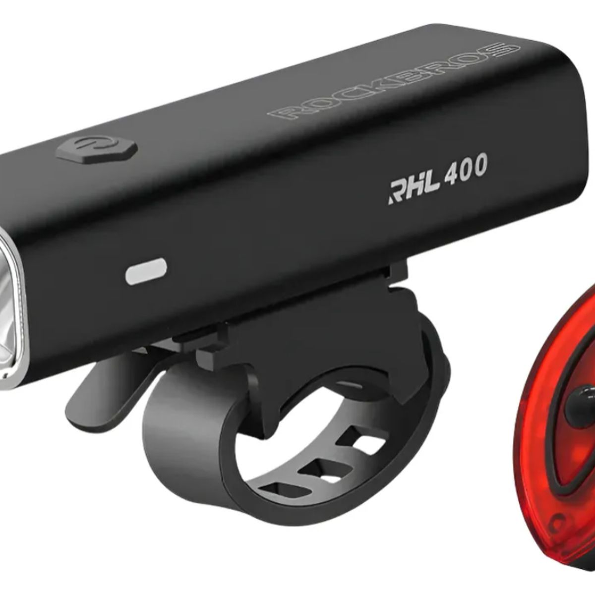 ROCKBROS - Kit 2 Luces Bicicleta Usb-c Recargable Rockbros Linterna Negro 400lm