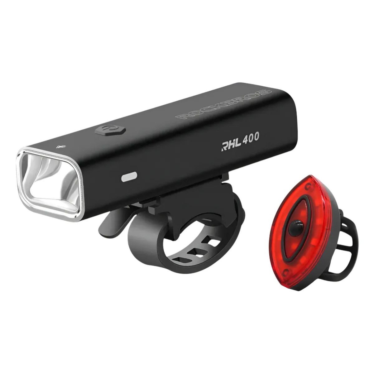 ROCKBROS - Kit 2 Luces Bicicleta Usb-c Recargable Rockbros Linterna Negro 400lm