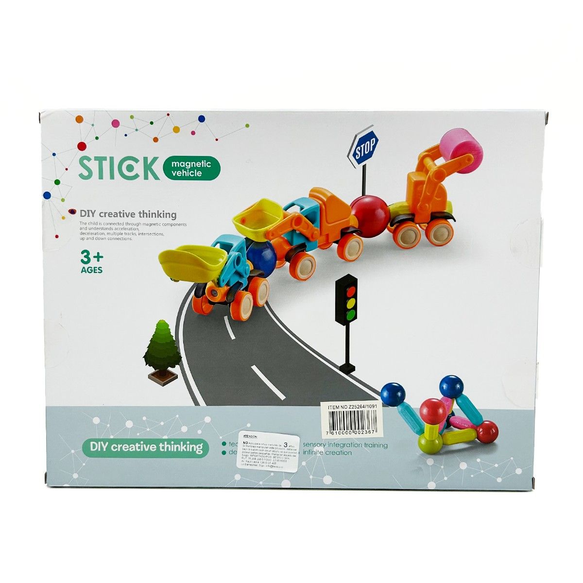 MAGNETICS - Vehículo Magnético para Construir 48pcs Magnetics