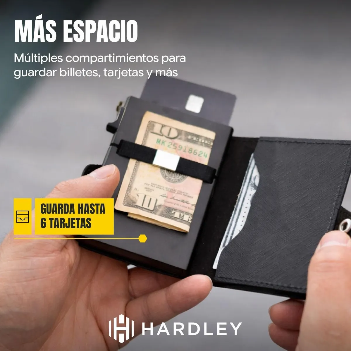 HARDLEY - Billetera Hombre Hardley Protección Rfid Tarjetero Antirrobo