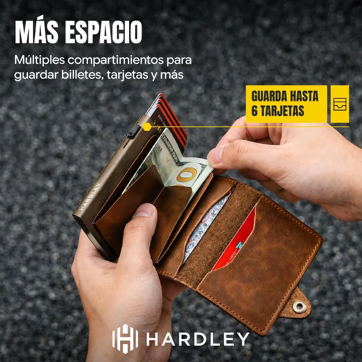 HARDLEY - Billetera Hombre Hardley Protección Rfid Tarjetero Antirrobo