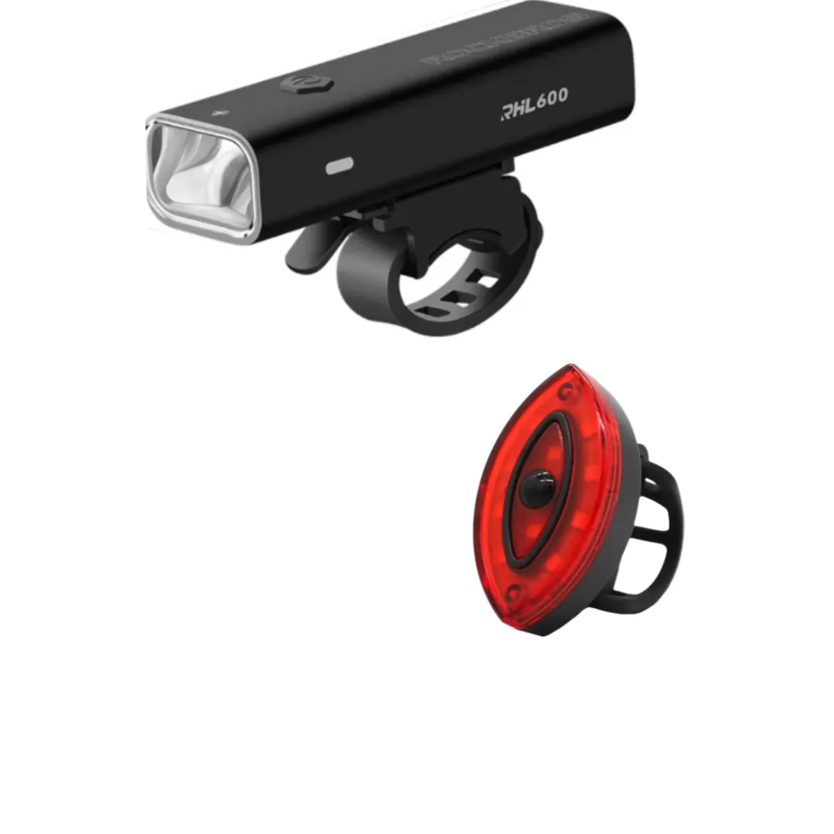 ROCKBROS - Kit 2 Luces Bicicleta Usb-c Recargable Rockbros Linterna Negro 600lm