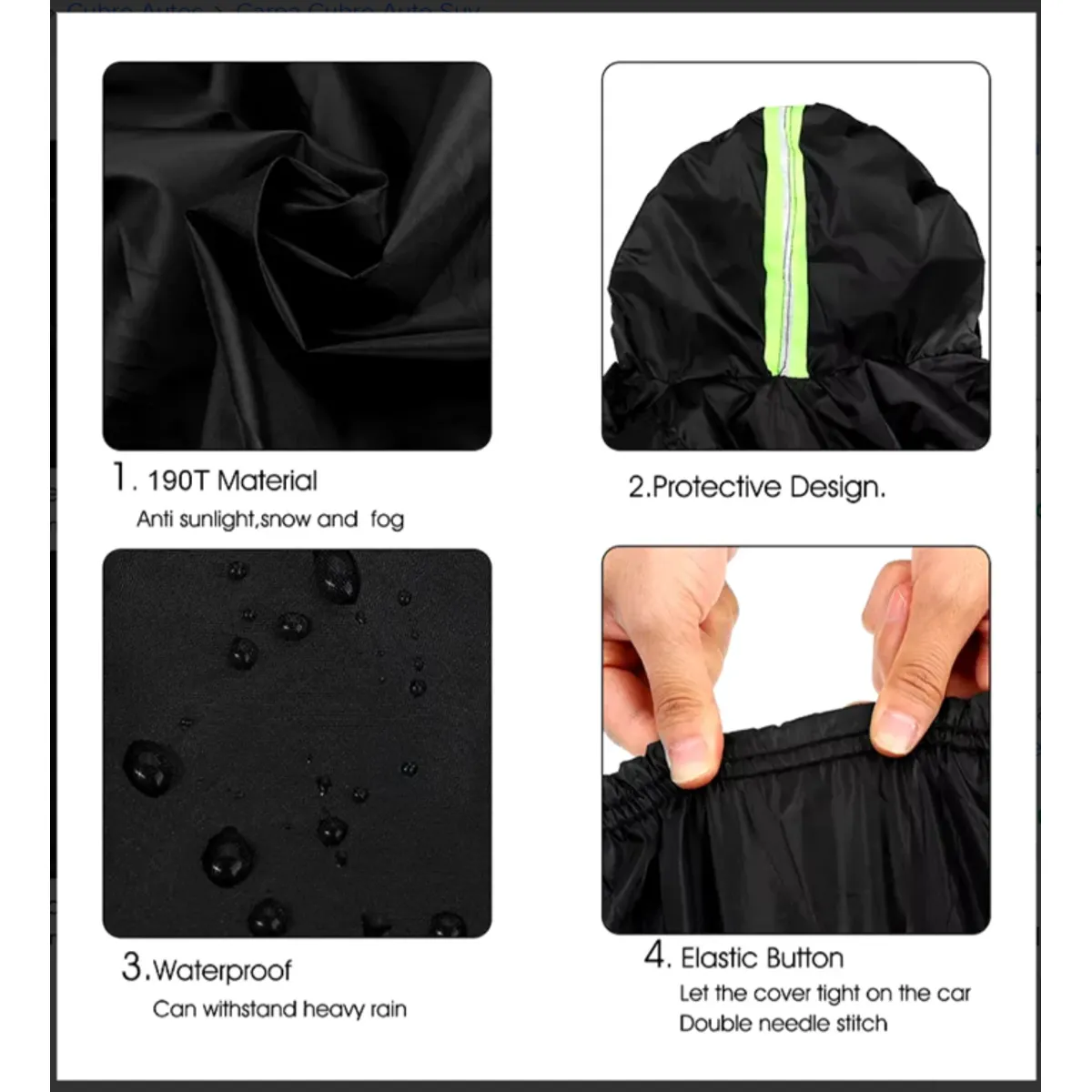 GENERICO - Carpa Funda Cubre Auto Suv Premium Con Felpa