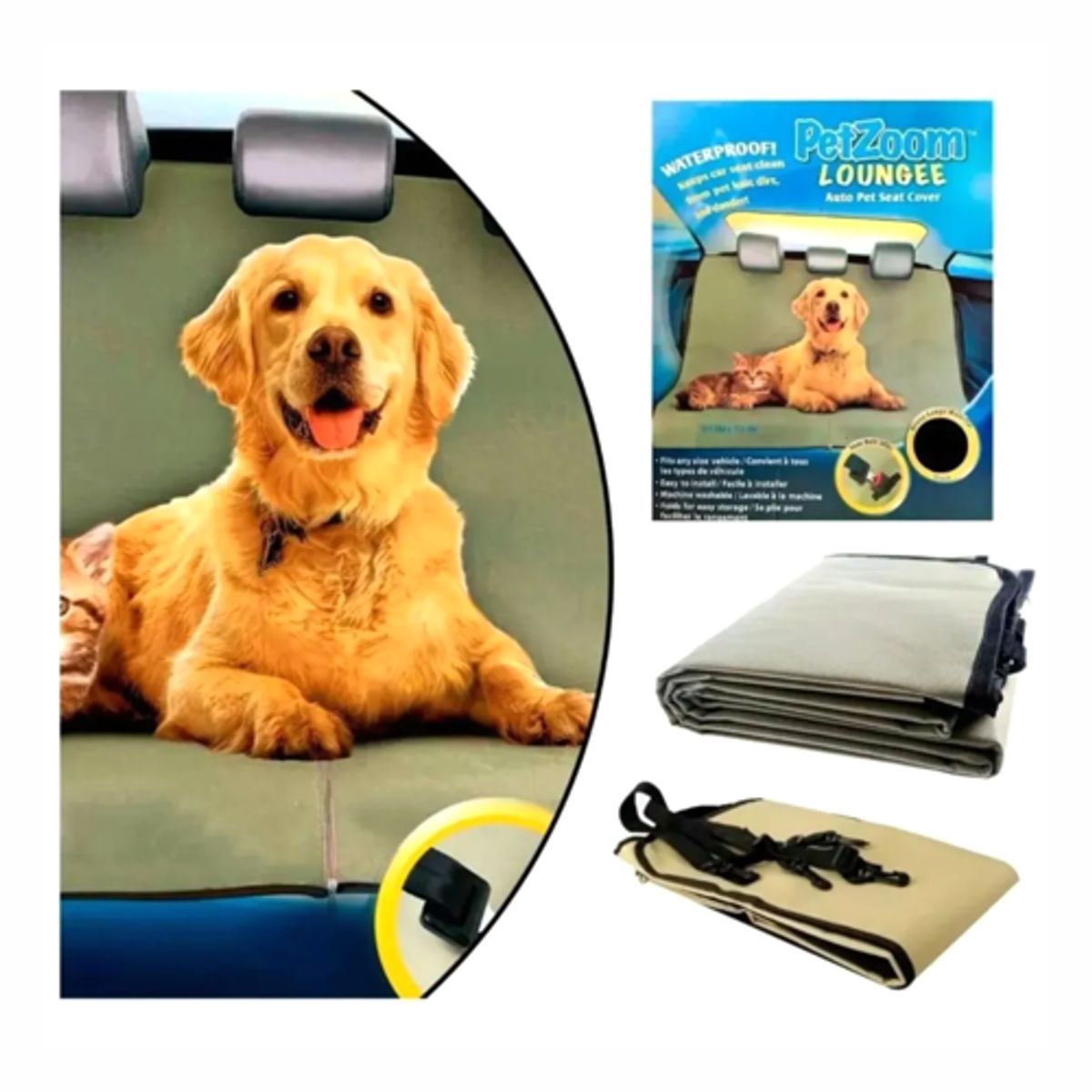 MOVI - Funda Cubre Asiento Para Mascotas, 2 Plazas