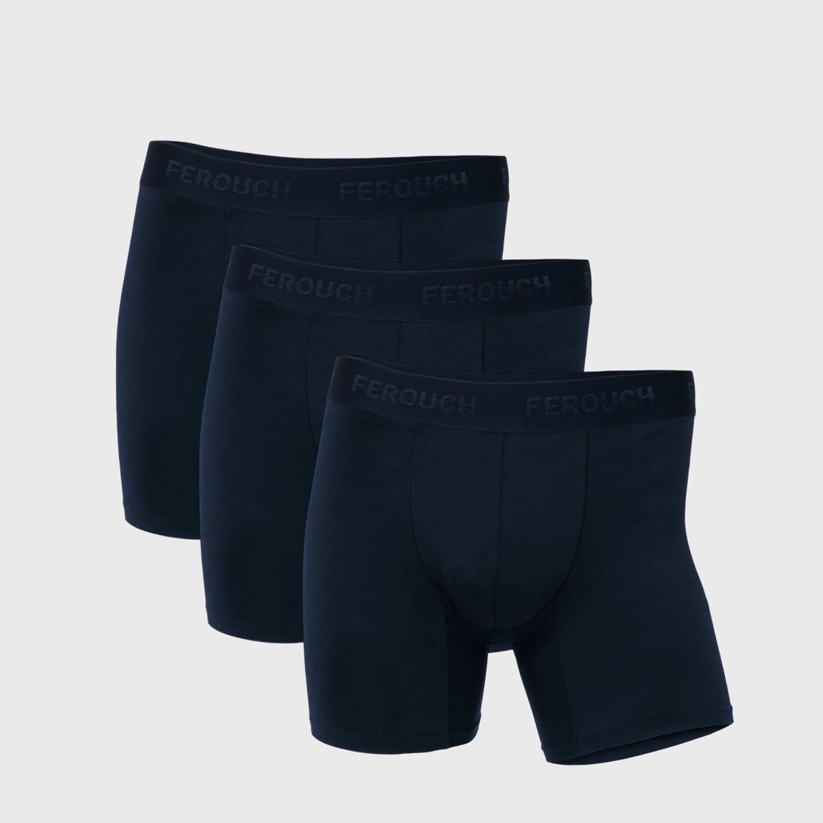 FEROUCH - Tripack Boxer Navy Navy Ferouch