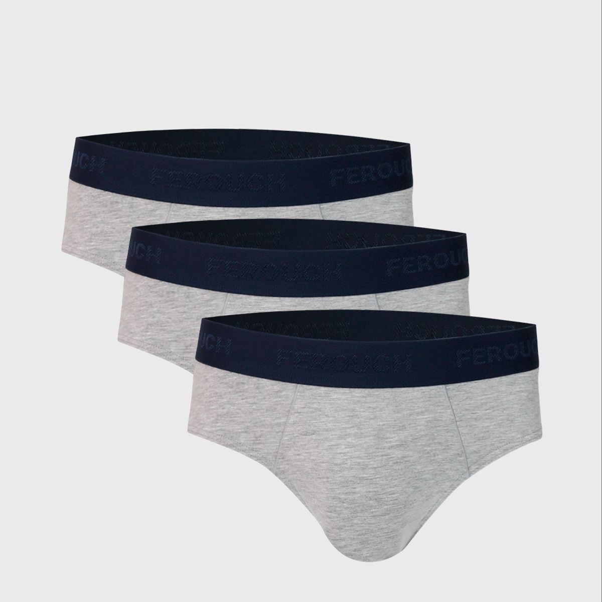 FEROUCH - Tripack Slip Gris Dk Grey Melange Ferouch