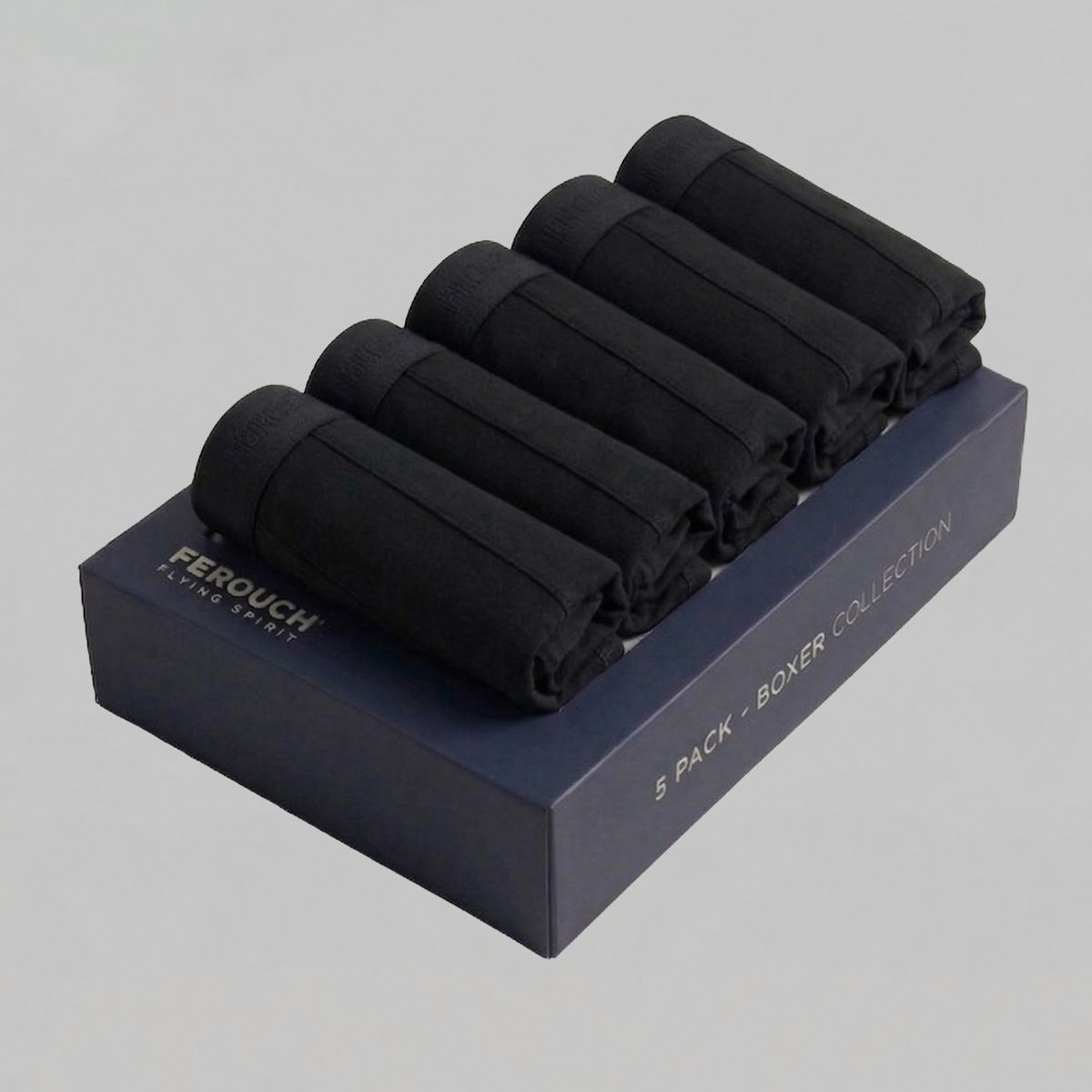 FEROUCH - Pack Boxer 5 Negro Black Ferouch