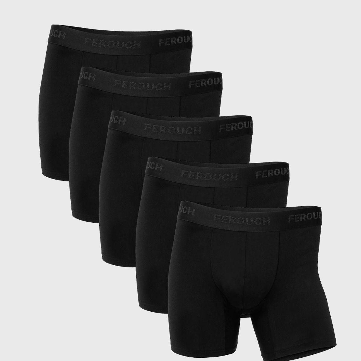 FEROUCH - Pack Boxer 5 Negro Black Ferouch