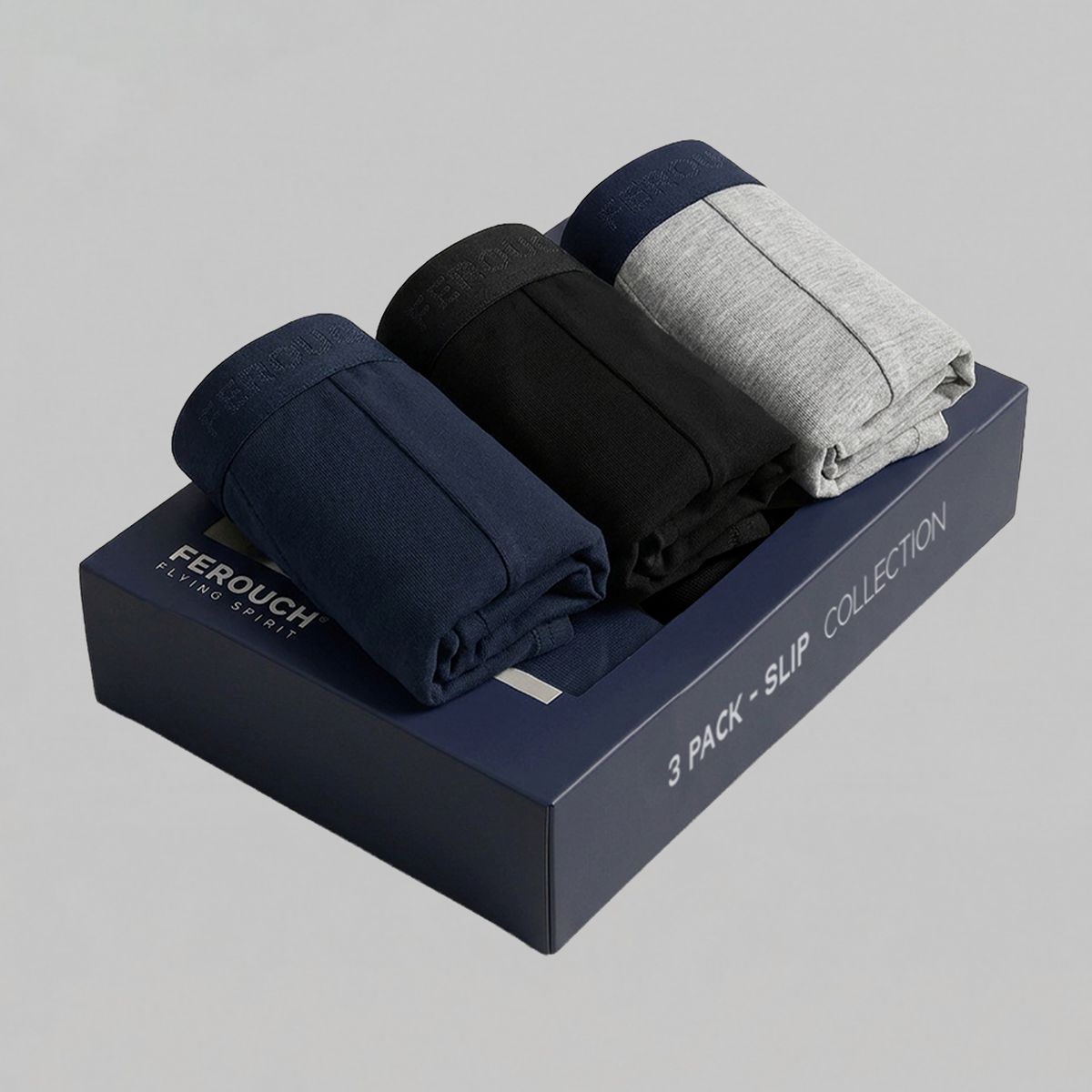 FEROUCH - Tripack Surtido Color Navy Ferouch