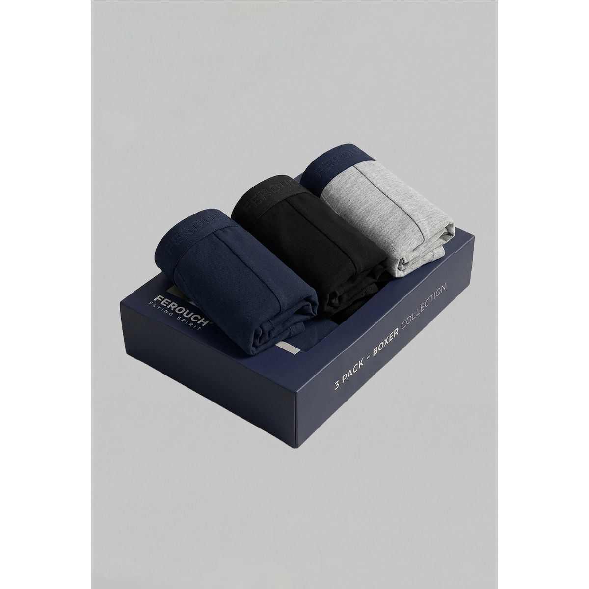 FEROUCH - Tripack Boxer Surtido Color Navy Ferouch