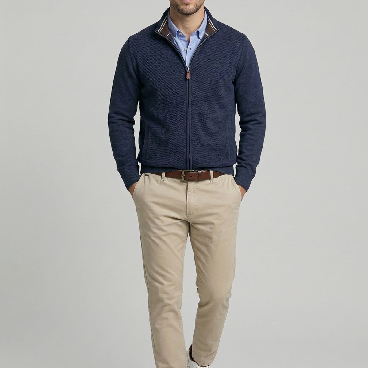 FEROUCH - Sweater Berkeley Navy Melange Ferouch