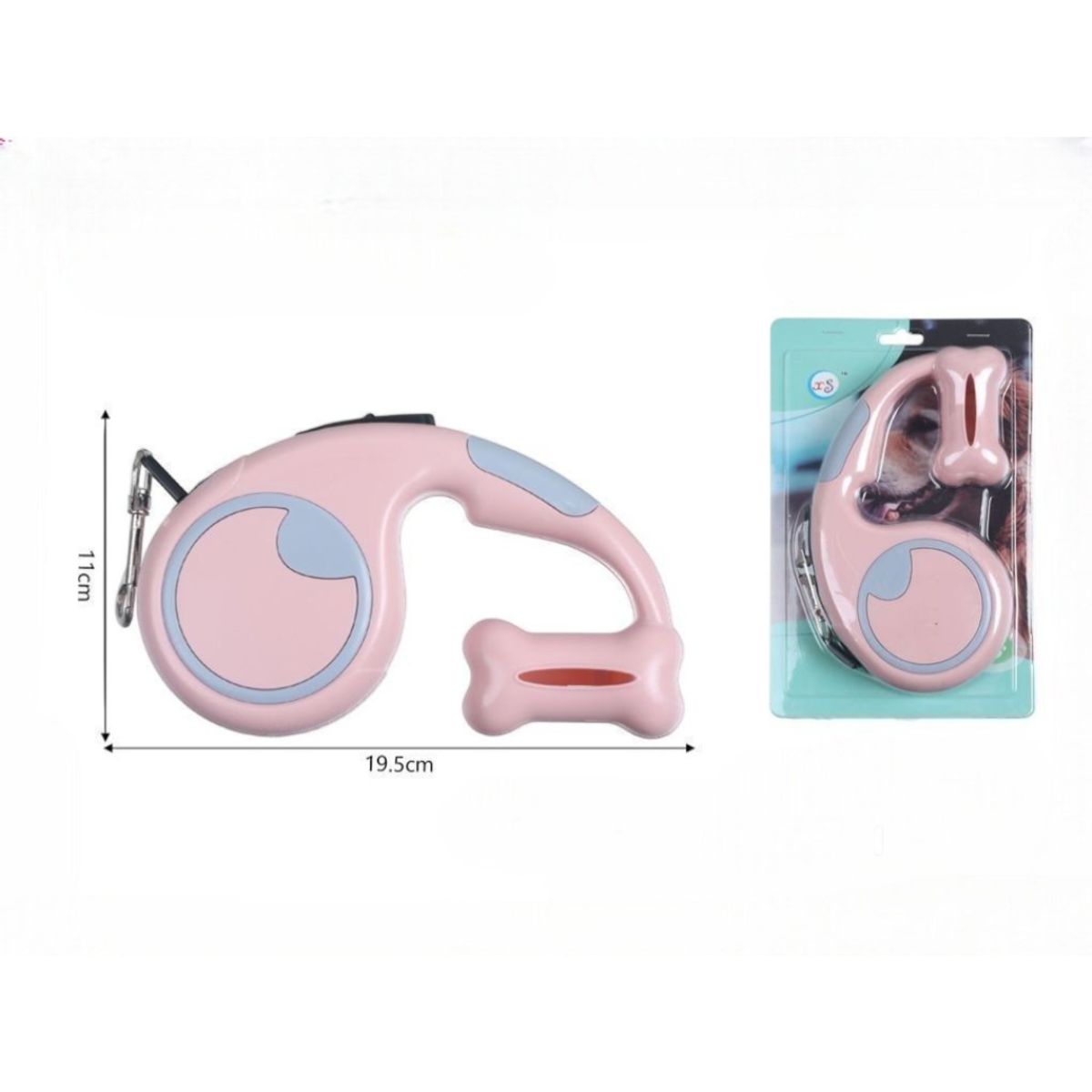 GENERICO - Correa Retráctil para Perro 5 m con Botón de Bloqueo