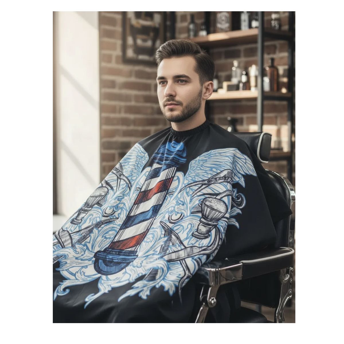 GENERICO - Capa De Peluquería Barbería Impermeable Profesional Corte Cabello 101