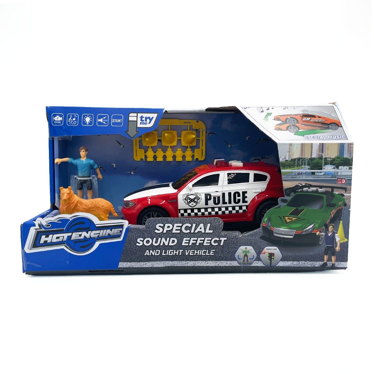 MAGNETICS - Auto Policial con Efectos, Luz y Sonido Magnetics