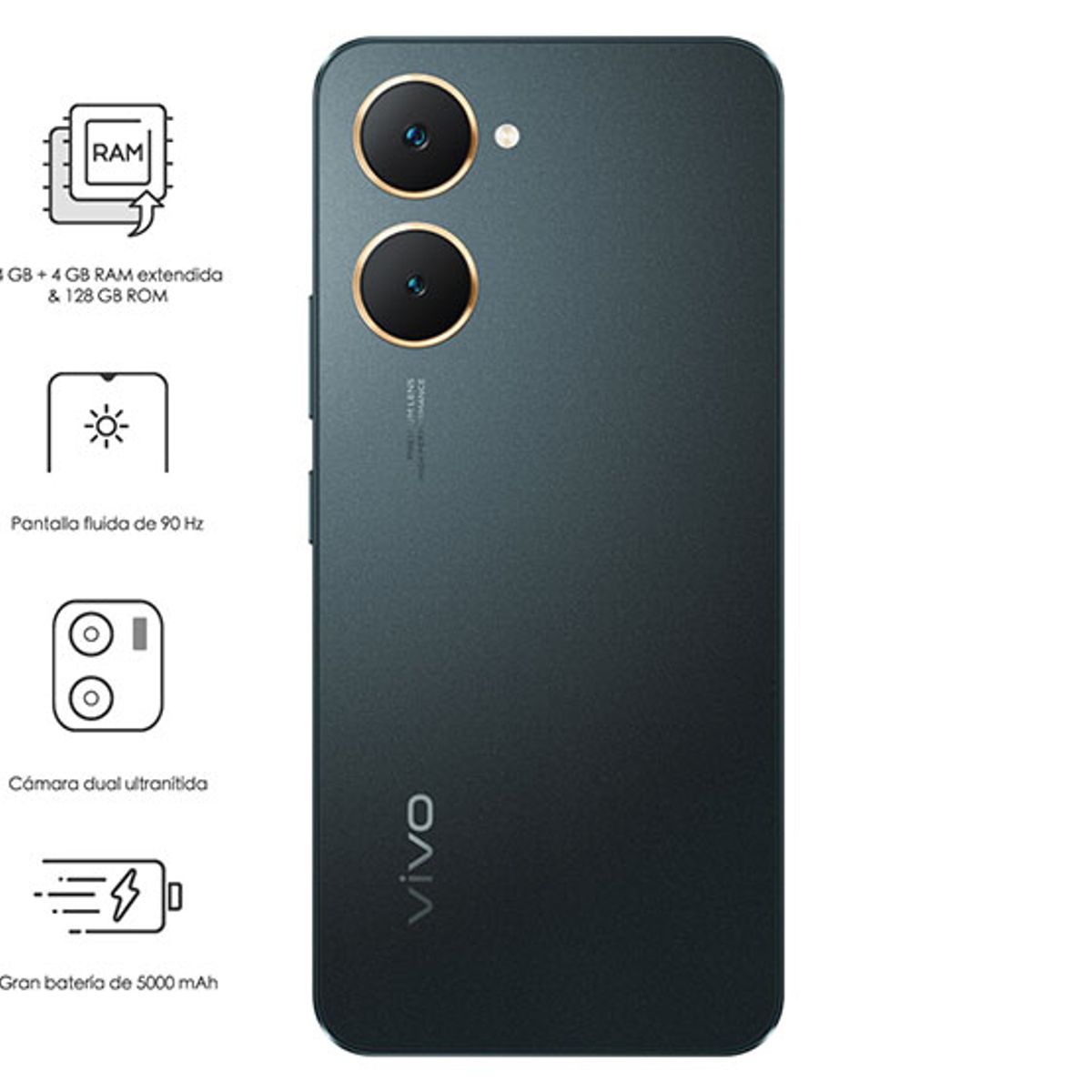 VIVO - Smartphone Vivo Y03 128gb 4gb Ram Dual sim Verde jade