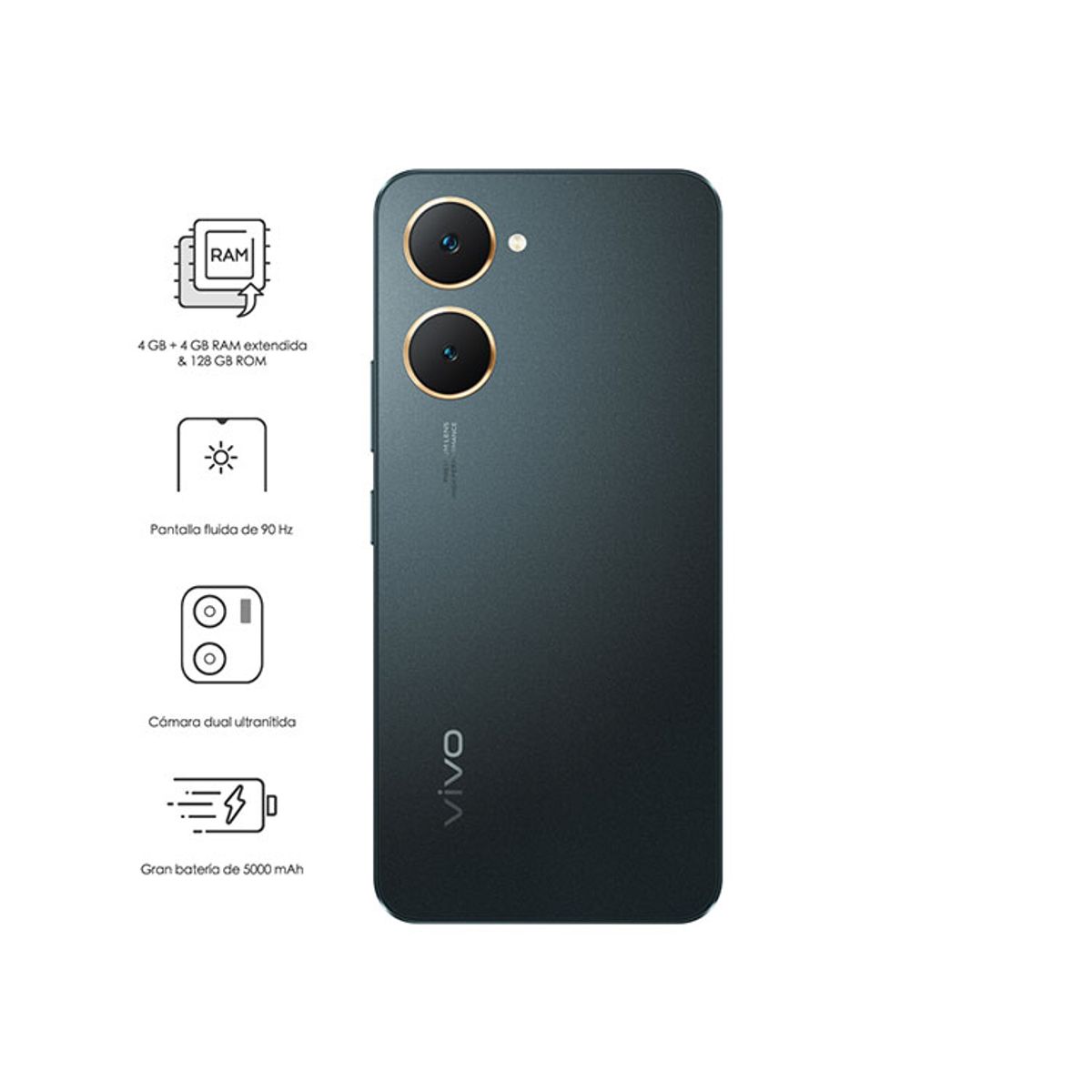 VIVO - Smartphone Vivo Y03 128gb 4gb Ram Dual sim Verde jade