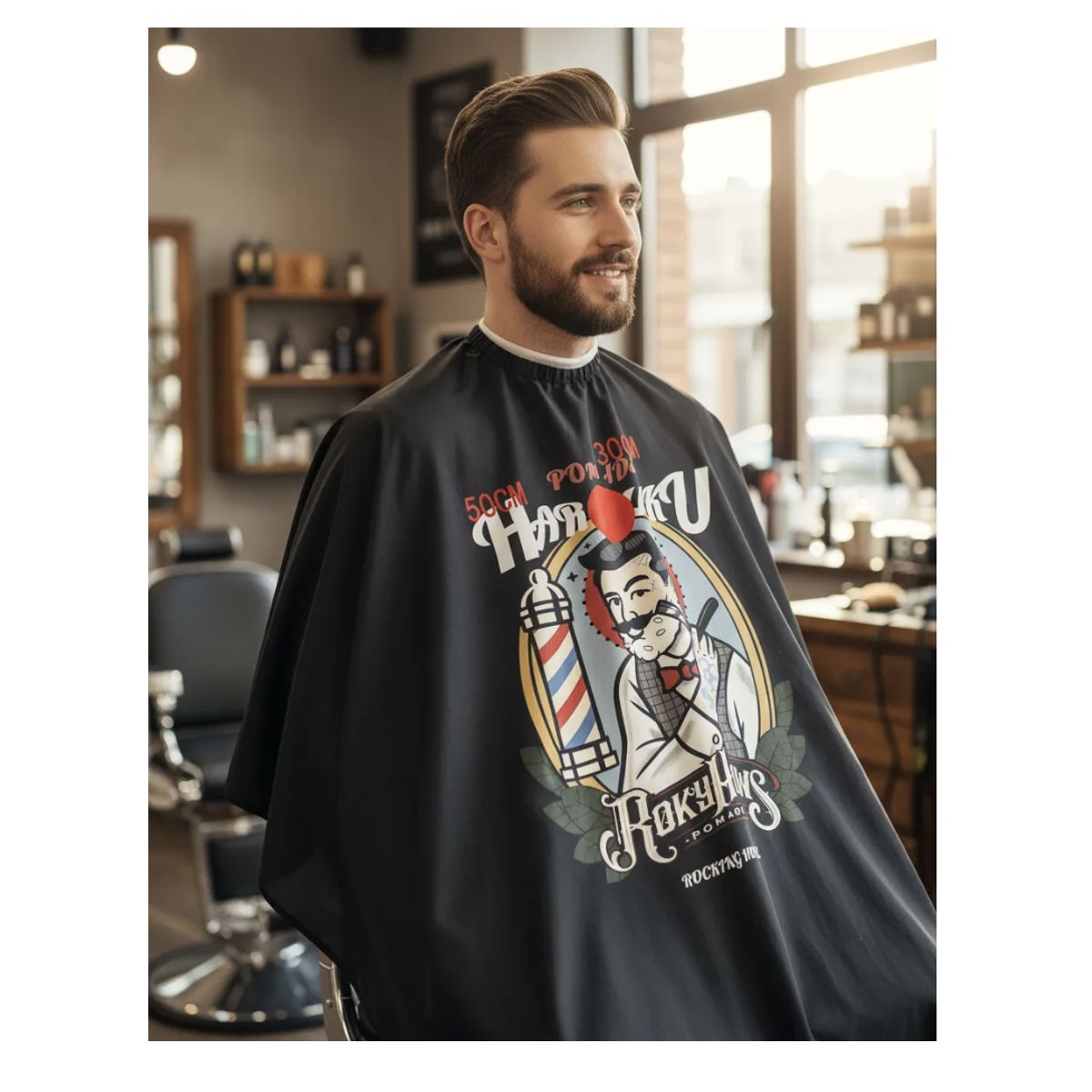 GENERICO - Capa De Peluquería Barbería Impermeable Profesional Corte Cabello 104
