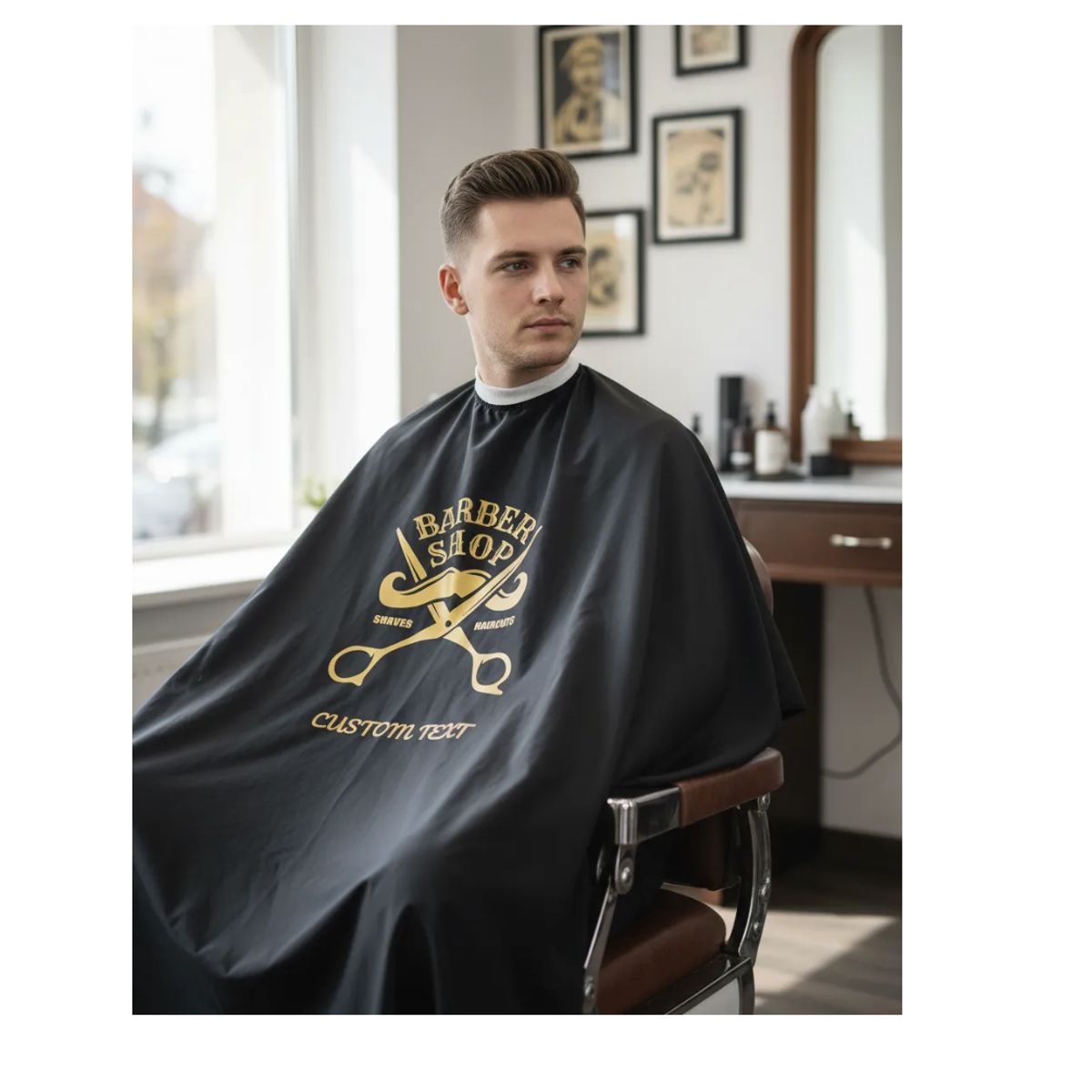 GENERICO - Capa De Peluquería Barbería Impermeable Profesional Corte Cabello 105