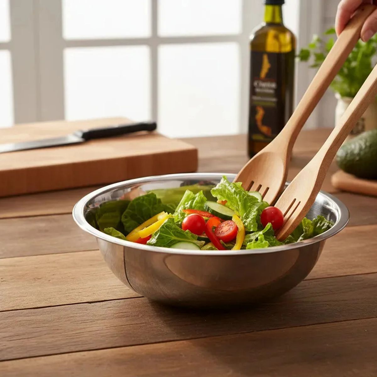 GENERICO - Set 3 Bowl Grande Acero Inoxidable de 38cm Repostería Bajo