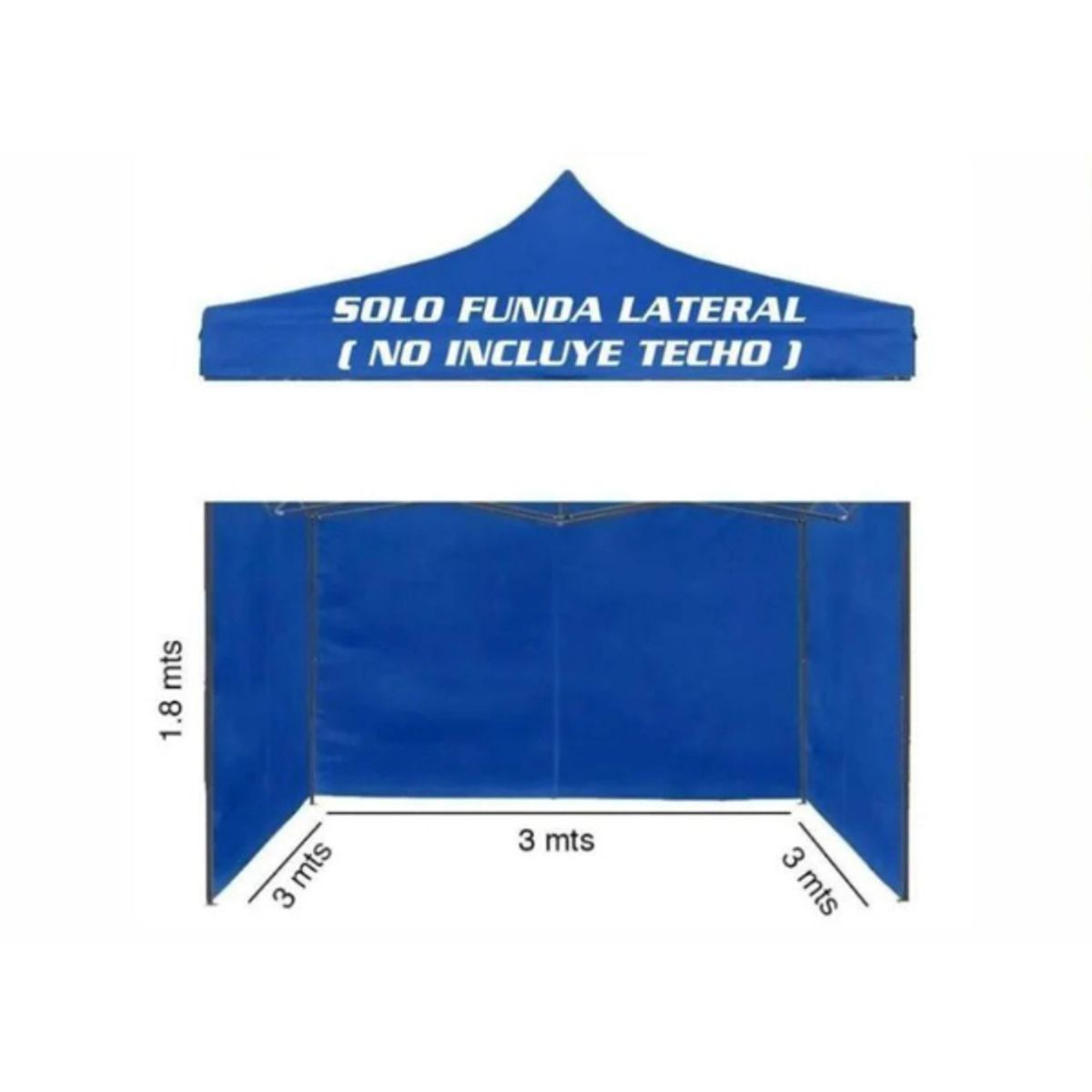 GENERICO - Lateral de Toldo Azul 3x3