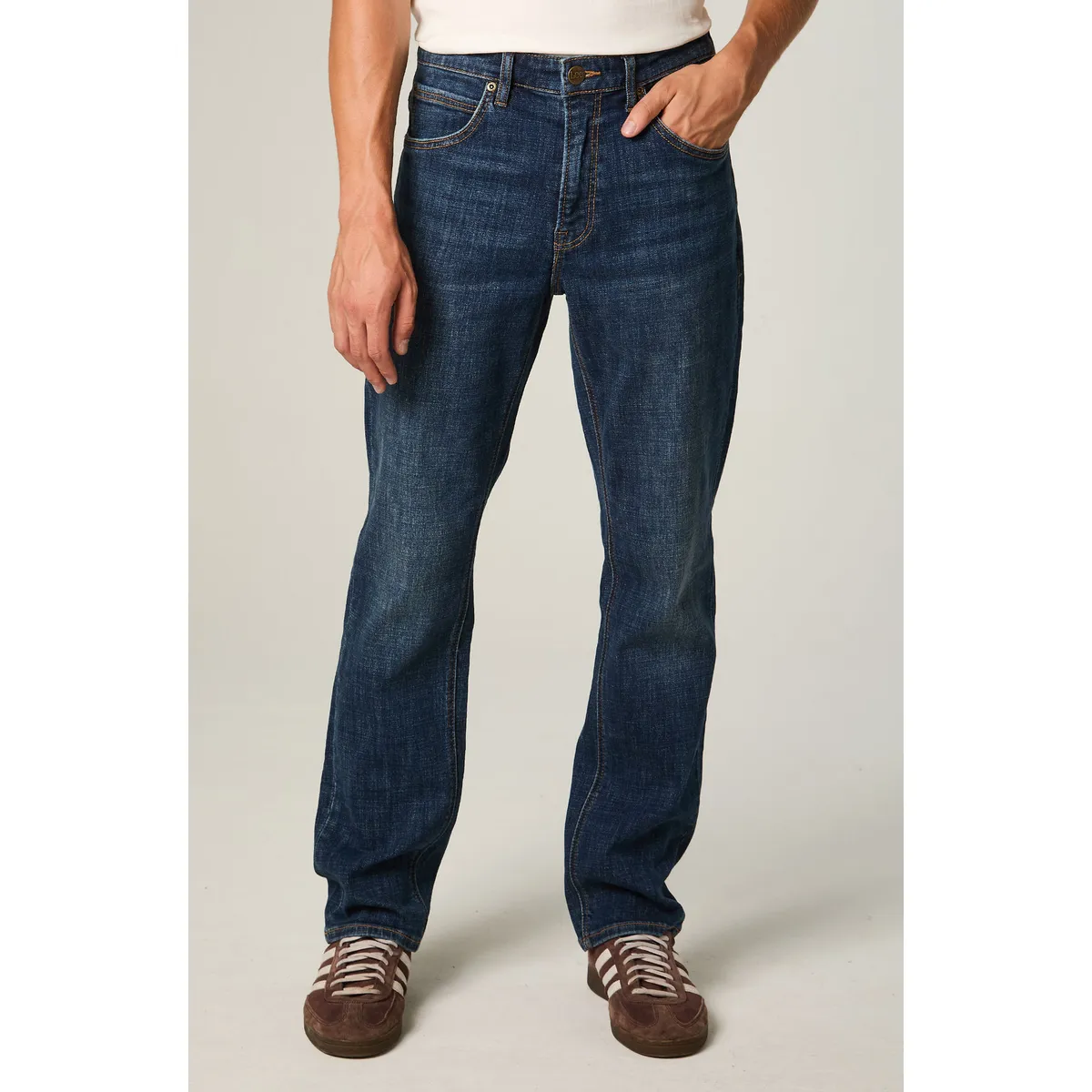 LEE - Jeans Hombre Straight Tiro Alto Azul Brooklyn